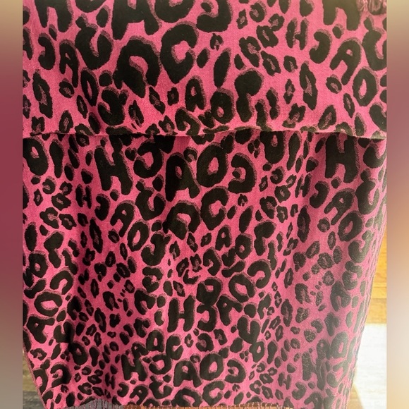 Coach Pinkish Purple and Black Animal Print Scarf - Picture 5 of 6